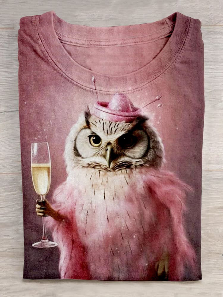 Elegance Owl Art Print Unisex Tee