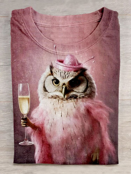Elegance Owl Art Print Unisex Tee