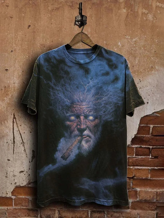 Unisex Dark Fantasy Print Casual  Tee