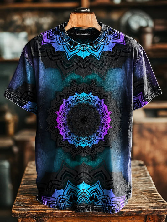 Unisex Vintage Abstract Mandala Tee