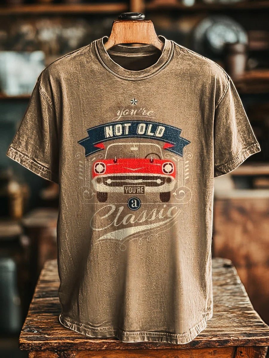 Unisex Vintage Not Old Print Casual Loose Tee
