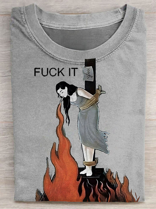Funny Fuck It Art Print Unisex Tee