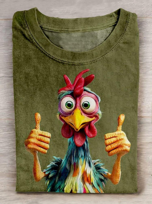 Funny Chicken Art Print  Unisex Tee