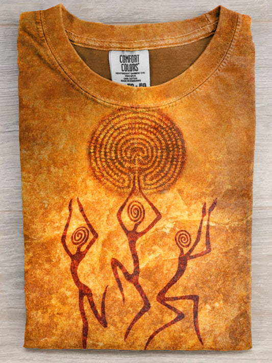 Vintage Abstrct Art Print Unisex Tee