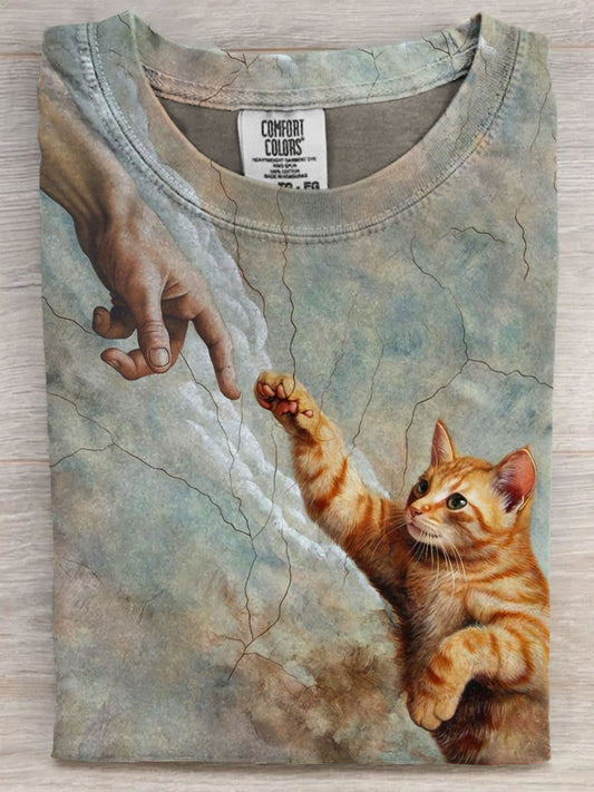 Vintage Cat Art Print  Unisex Tee