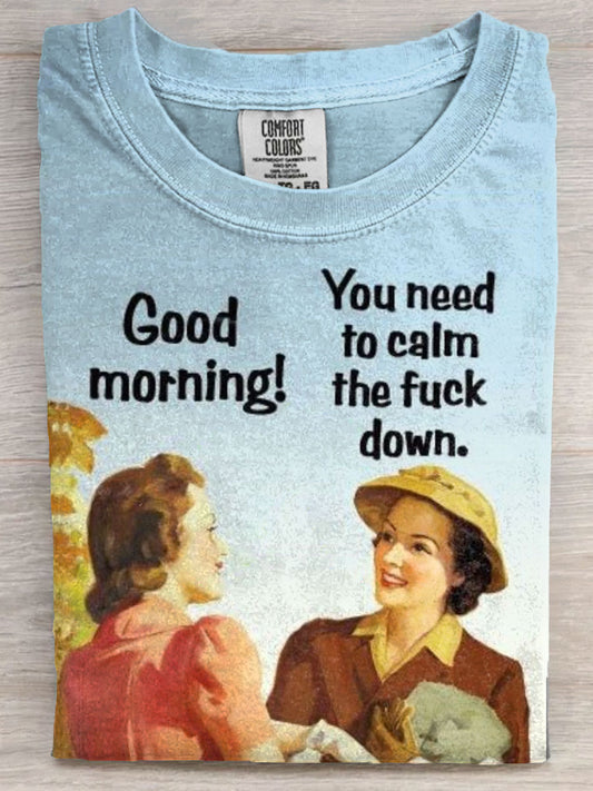 Vintage Funny Art Print Unisex Tee