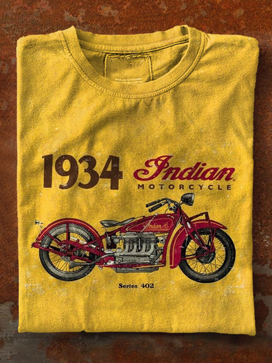 Vintage Motorcycle Art Print Unisex Tee