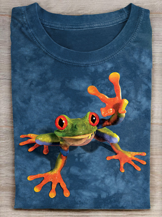 Vintage Victory Frog Art Print Unisex Tee