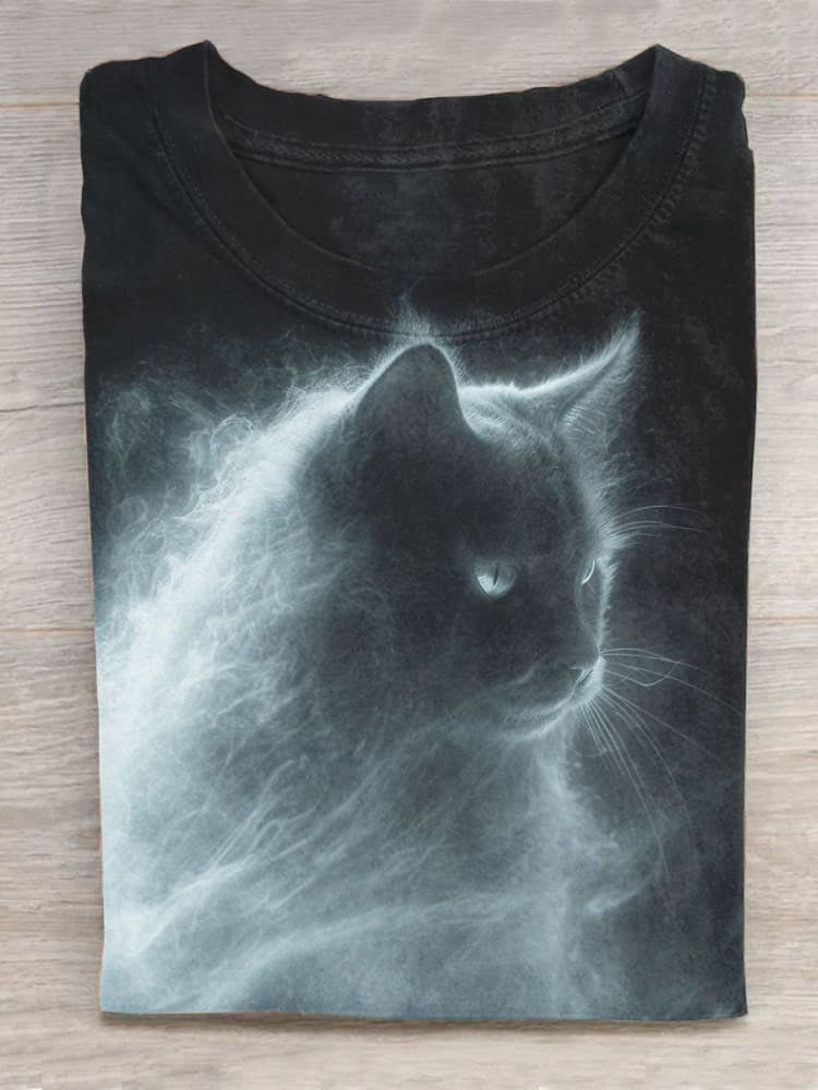Unisex Cat Art Print Unisex Tee