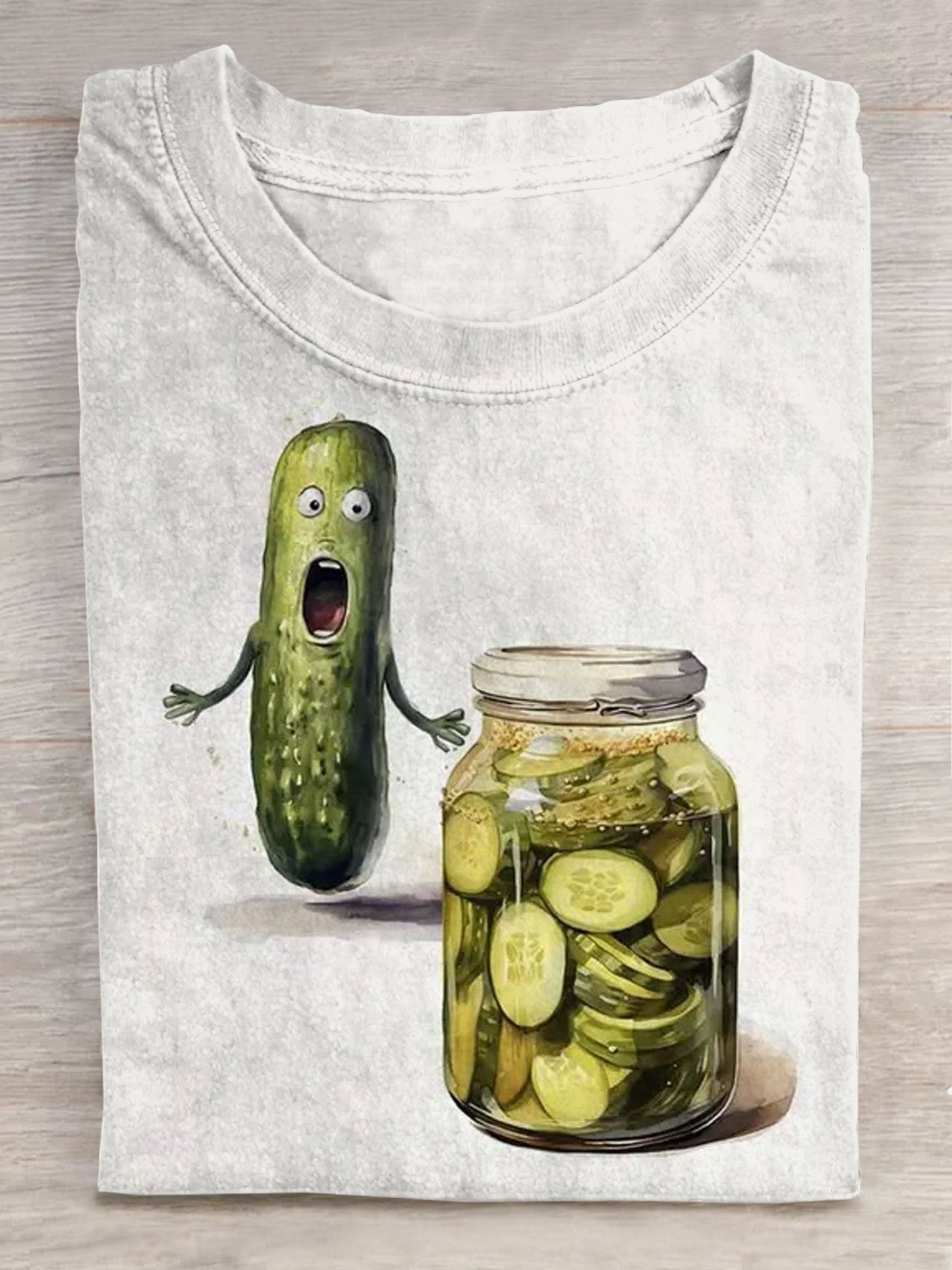 Fun Pickle Watercolors Art Print Unisex Tee