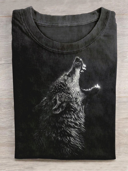 Unisex Wolf King Art Print Unisex Tee