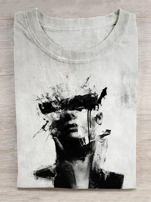 Unisex Abstract Figure Art Print Unisex Tee