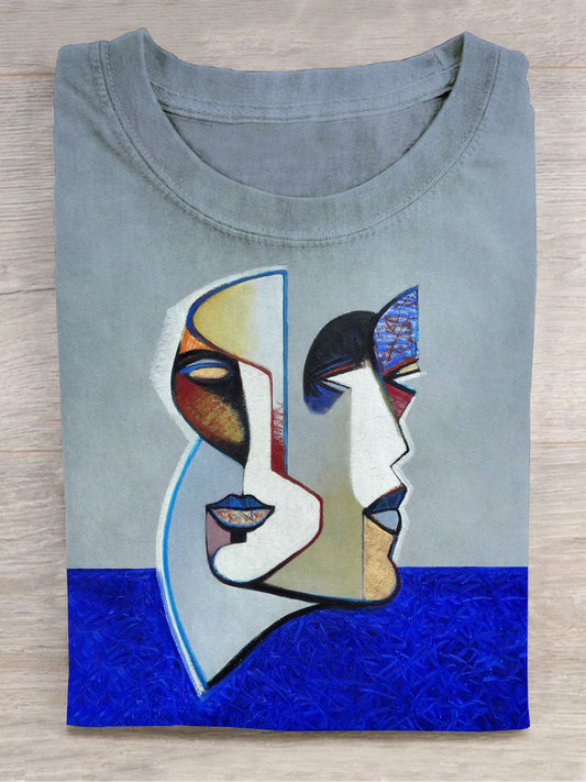 Unisex Abstract Face Art Print Unisex Tee