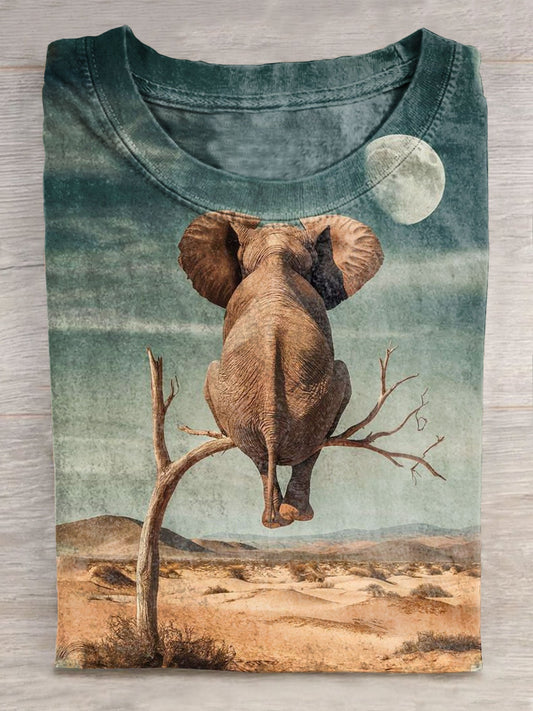 Elephant Art Print  Unisex Tee