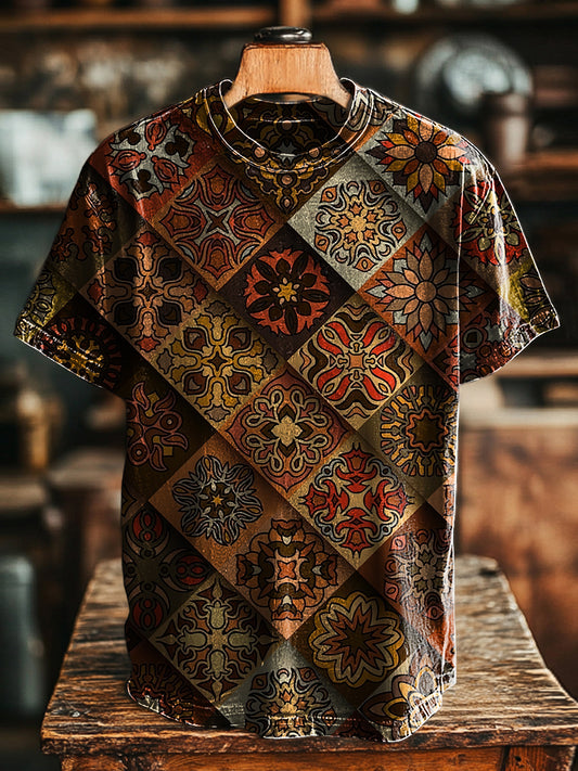 Unisex Vintage Abstract Texture Tee