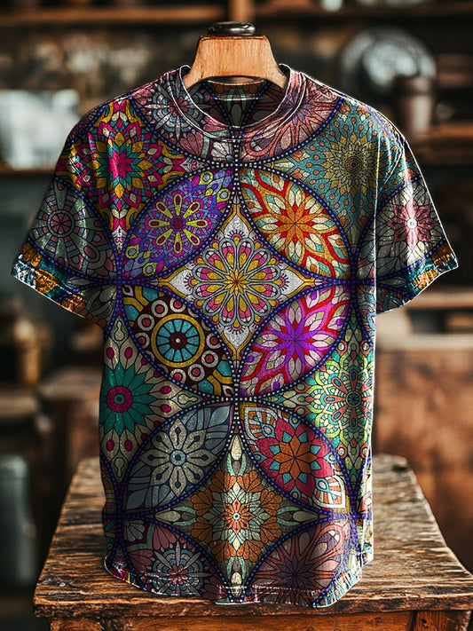 Unisex Vintage Abstract Texture Art Print  Tee
