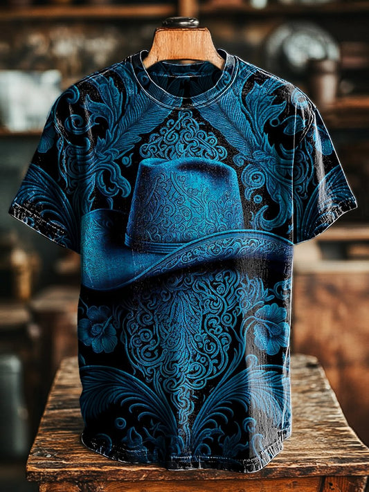 Unisex Retro 3D Hat Pattern Printed Casual LooseTee