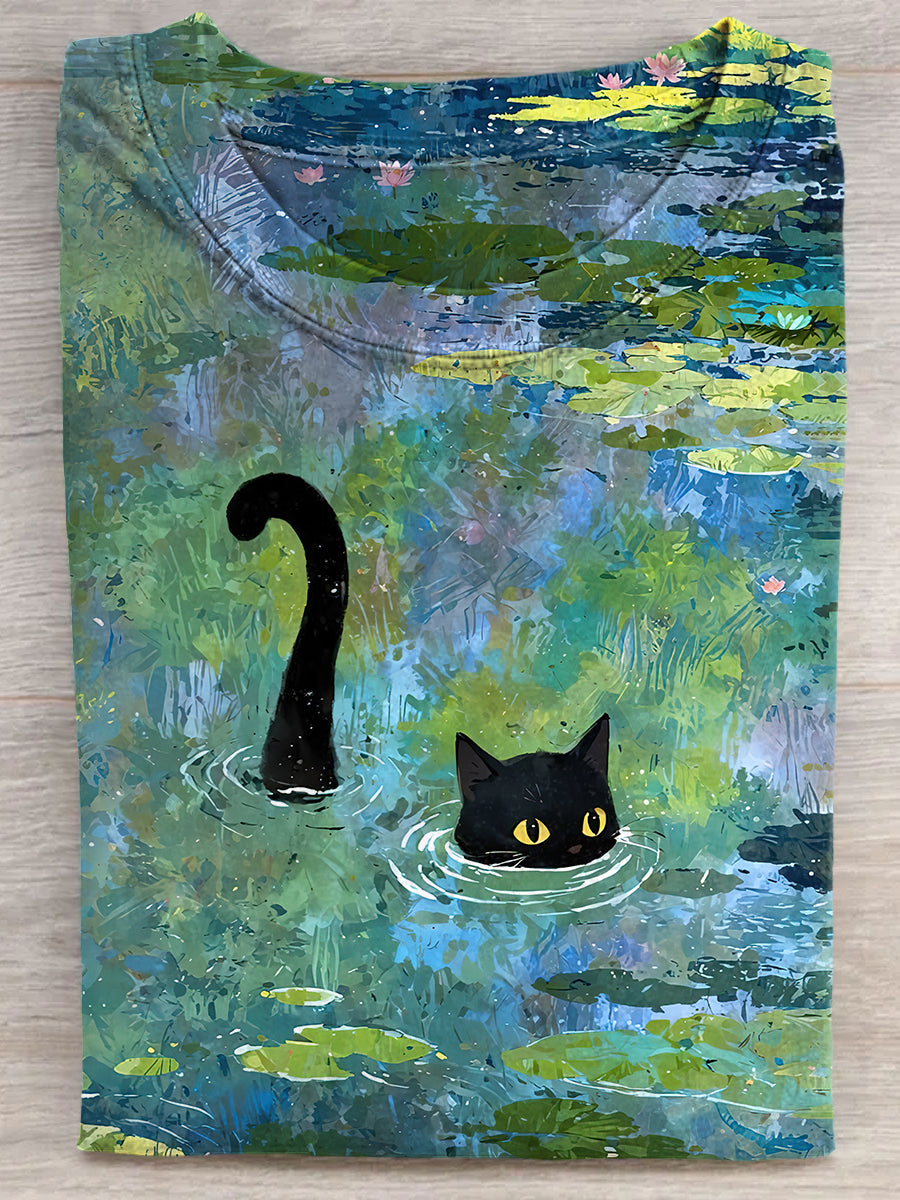 Monet Cat Waterlily Unisex Tee