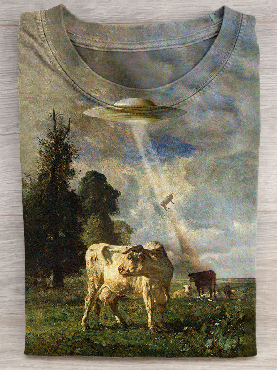 UFO And Cows Unisex Tee