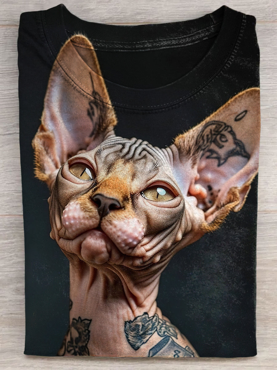 Tattooed Sphynx Cat Unisex Tee