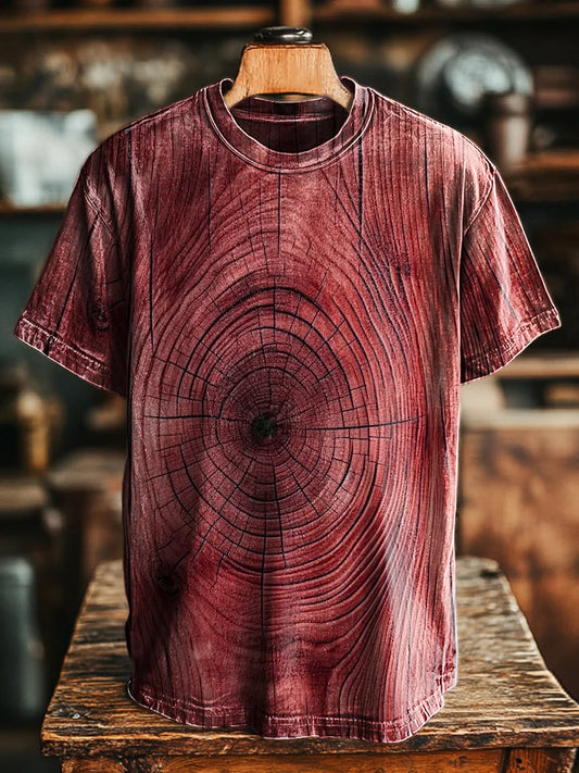 Unisex Vintage Abstract Line Tree Art Print Tee