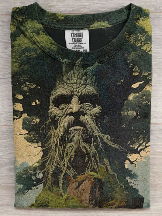 Vintage Fantacy Art Print Casual Unisex Tee