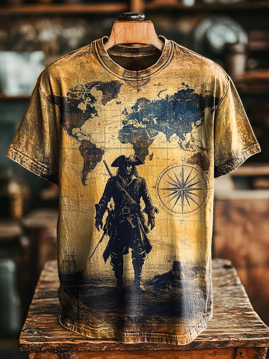 Spring Flower Fairy Printed Crew-Neck Retro Fashion Tee