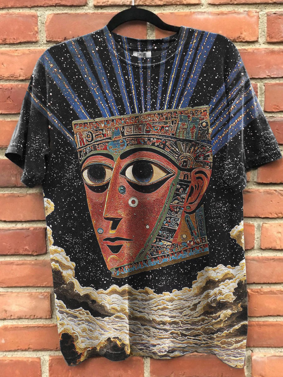Graffiti Skull Art Print Casual Tee